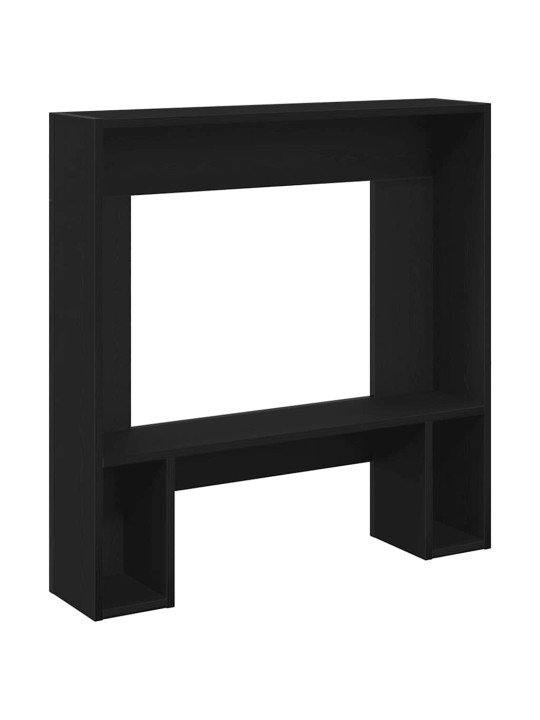 KAMINAÜMBRUS MUST TAMM 81X18X82 CM ENGINEERED WOOD