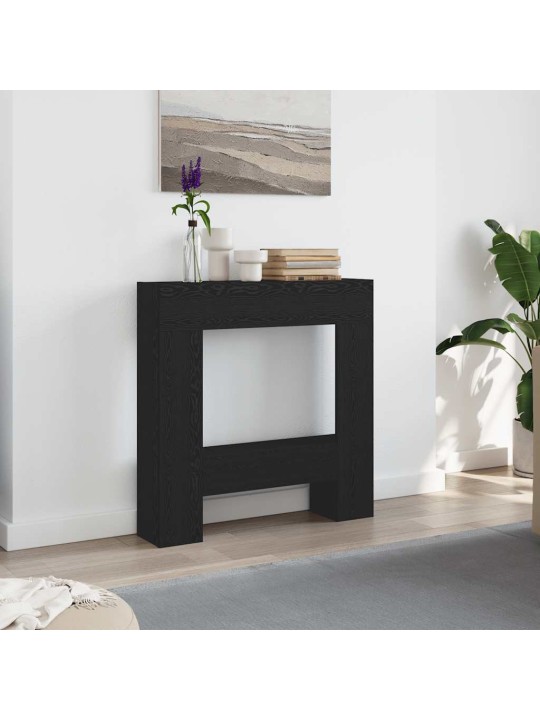KAMINAÜMBRUS MUST TAMM 81X18X82 CM ENGINEERED WOOD