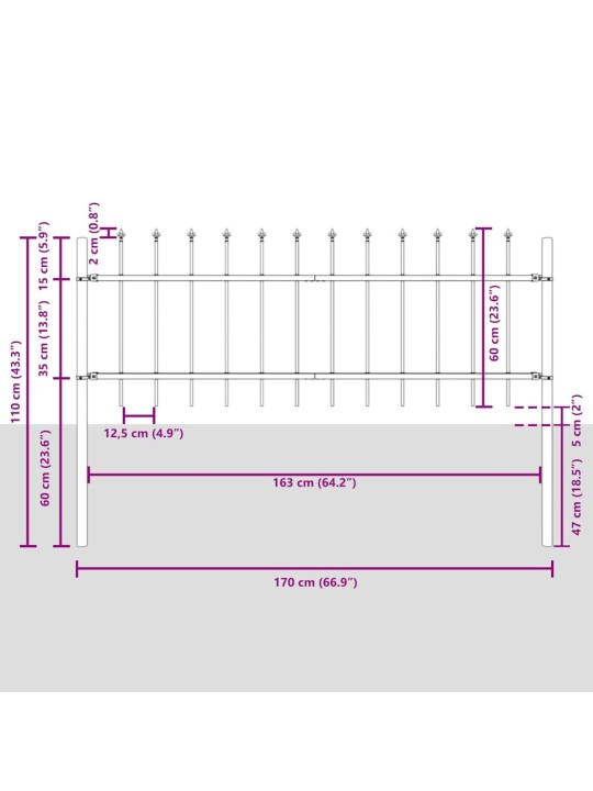 aiapaneel valge 6.8 x 0.6 m pulbervärvitud teras