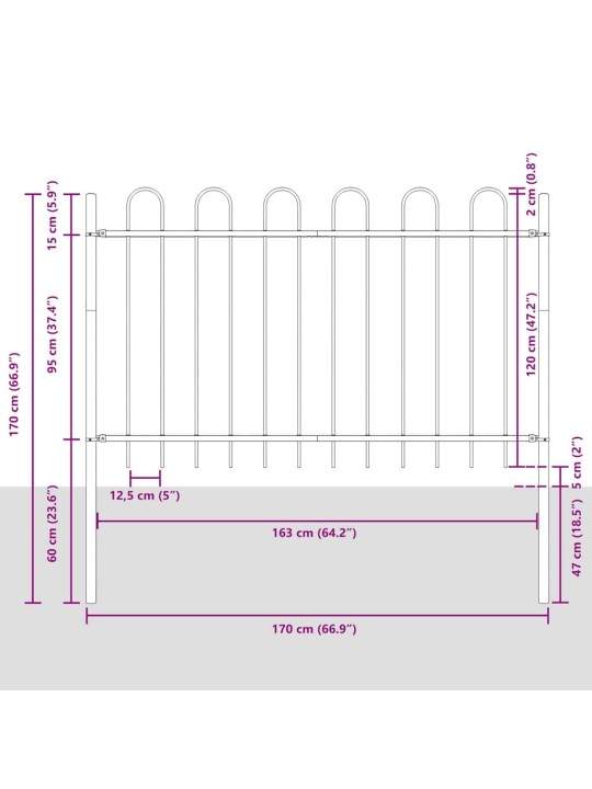 aiapaneel valge 15.3 x 1.2 m pulbervärvitud teras