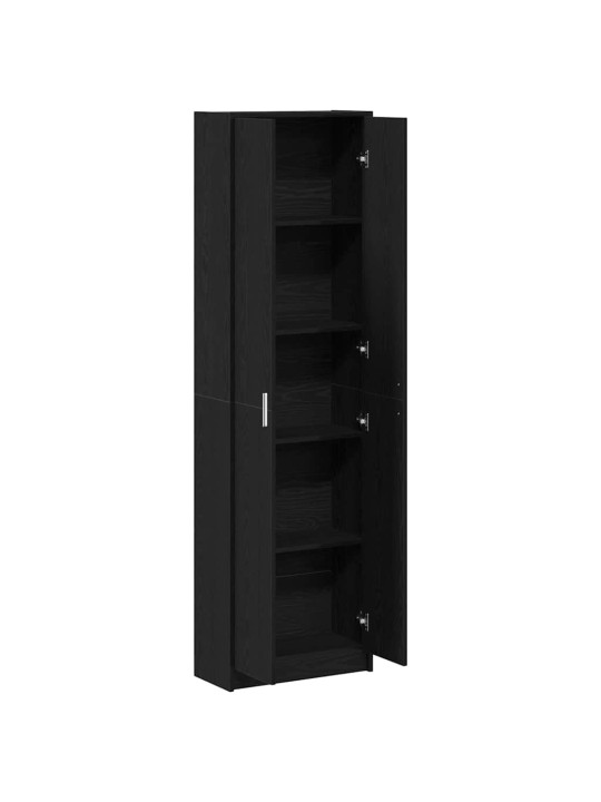 Garderoobikapp riiuliga must tamm 55 x 25 x 189 cm tehispuit