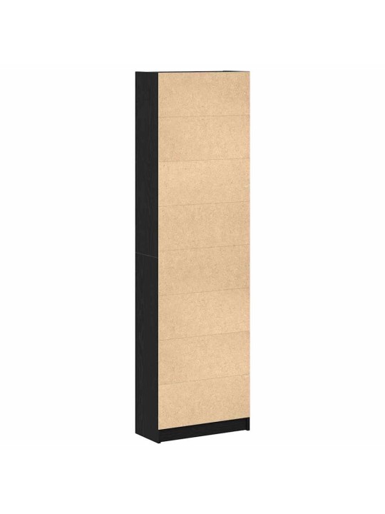 Garderoobikapp riiuliga must tamm 55 x 25 x 189 cm tehispuit