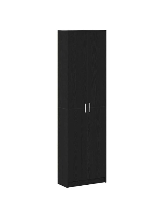 Garderoobikapp riiuliga must tamm 55 x 25 x 189 cm tehispuit