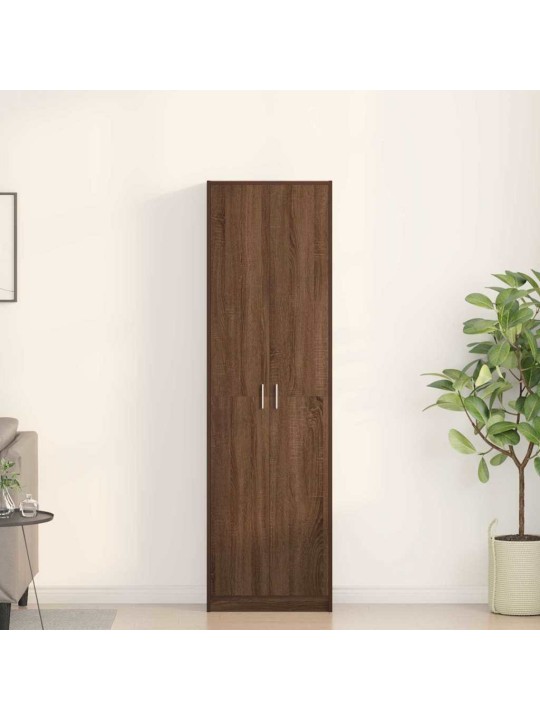 Garderoobikapp riiuliga pruun tamm 55 x 25 x 189 cm tehispuit