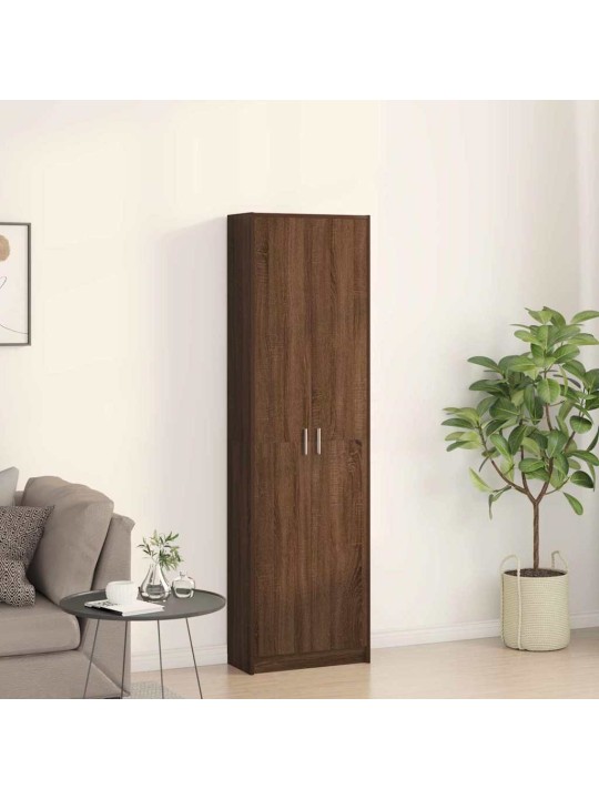 Garderoobikapp riiuliga pruun tamm 55 x 25 x 189 cm tehispuit