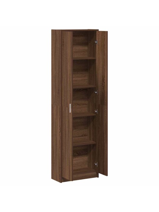 Garderoobikapp riiuliga pruun tamm 55 x 25 x 189 cm tehispuit
