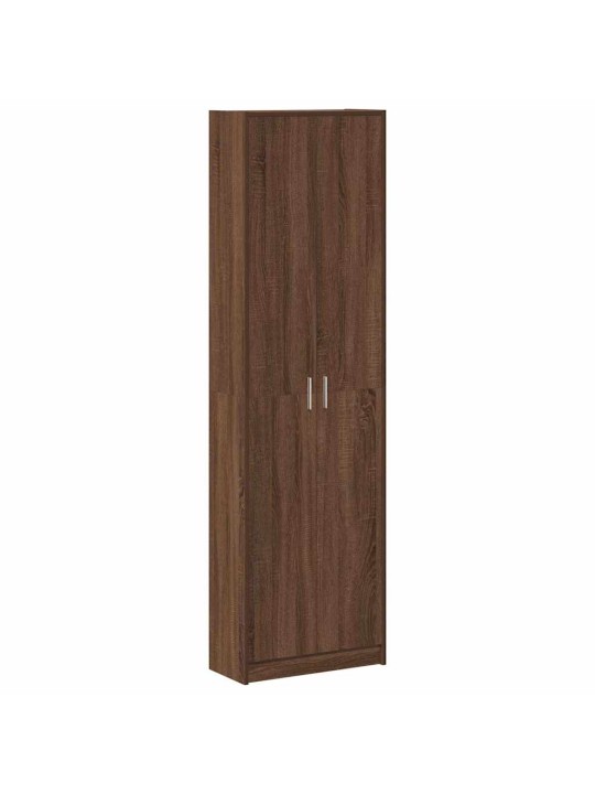 Garderoobikapp riiuliga pruun tamm 55 x 25 x 189 cm tehispuit