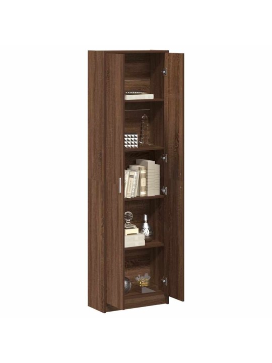 Garderoobikapp riiuliga pruun tamm 55 x 25 x 189 cm tehispuit
