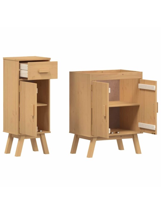 Vannitoa mööblikomplekt sahtliga 2 tk pruun 114 x 43 x 73.5 cm