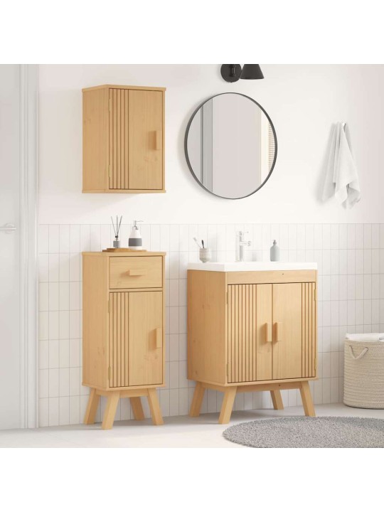 Vannitoa mööblikomplekt sahtliga 3 tk pruun 114 x 43 x 73.5 cm