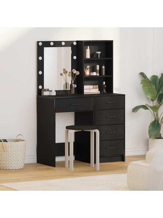 Tualettlaud sahtliga 2 tk must 50 x 41 x 135 cm tehispuit