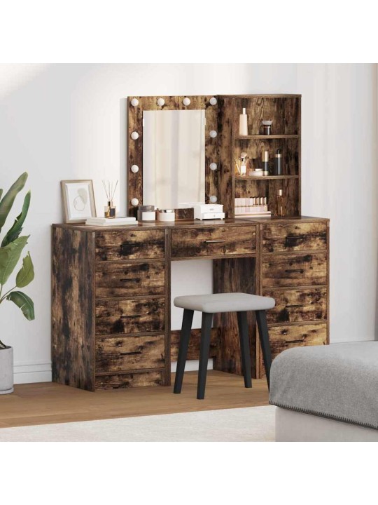 Tualettlaud sahtliga 3 tk pruun 40 x 41 x 135 cm tehispuit