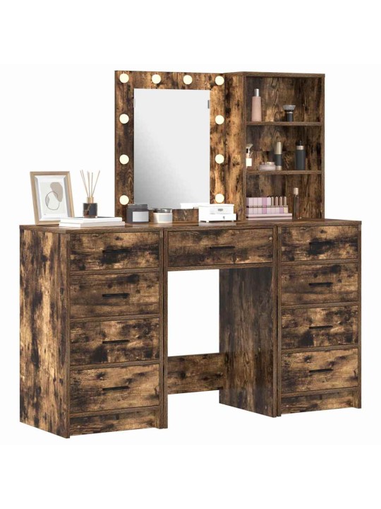Tualettlaud sahtliga 3 tk pruun 40 x 41 x 135 cm tehispuit