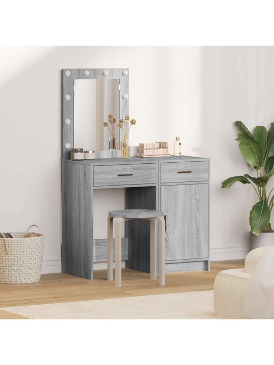 Tualettlaud sahtliga 2 tk hall 50 x 41 x 135 cm tehispuit