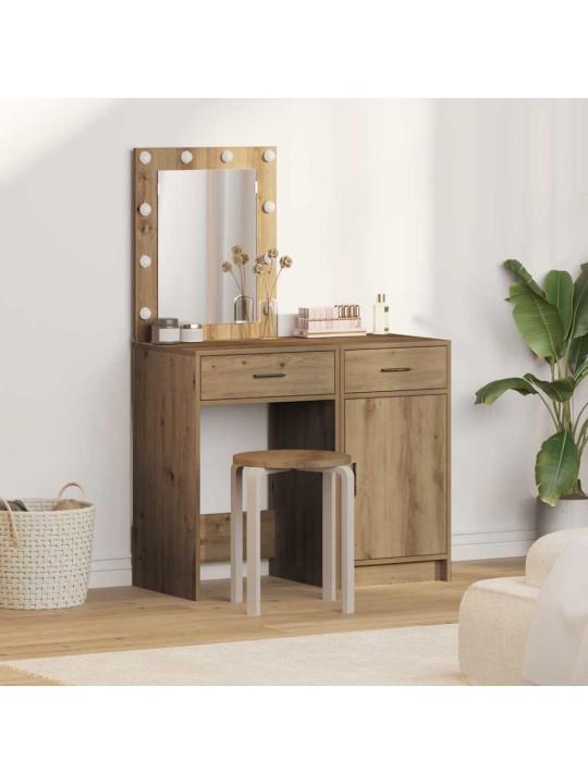 Tualettlaud sahtliga 2 tk pruun 50 x 41 x 135 cm tehispuit