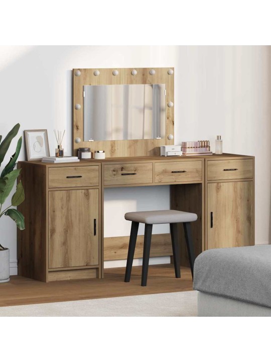 Tualettlaud sahtliga 3 tk pruun 40 x 41 x 75 cm tehispuit