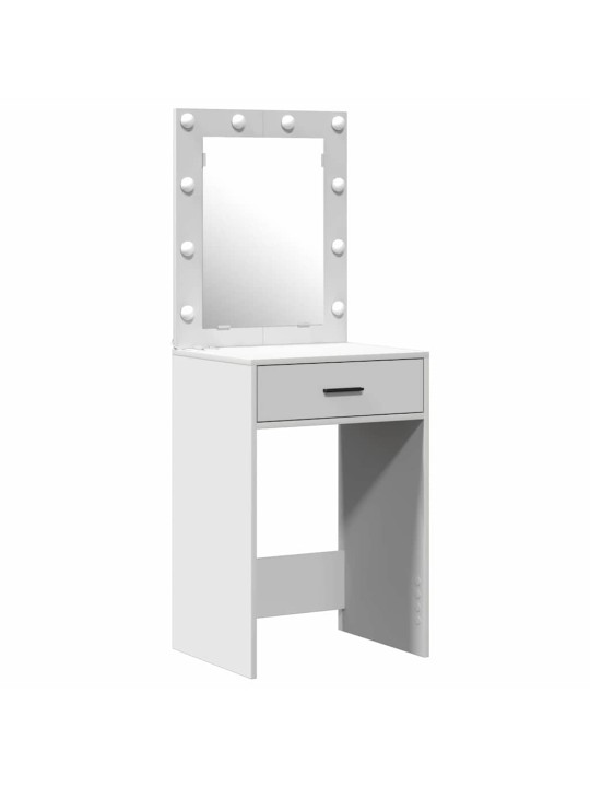 Tualettlaud sahtliga 3 tk valge 50 x 41 x 135 cm tehispuit