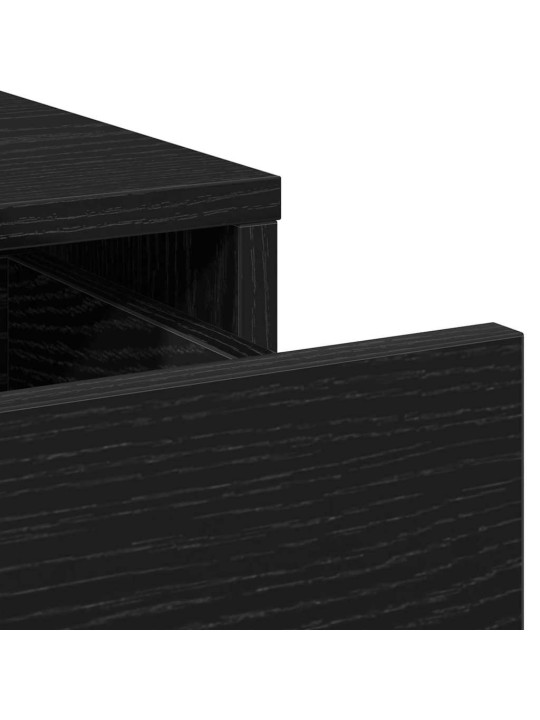 Tualettlaud sahtliga 3 tk must 50 x 41 x 135 cm tehispuit