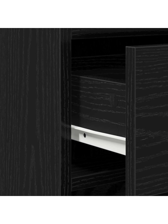 Tualettlaud sahtliga 3 tk must 50 x 41 x 135 cm tehispuit