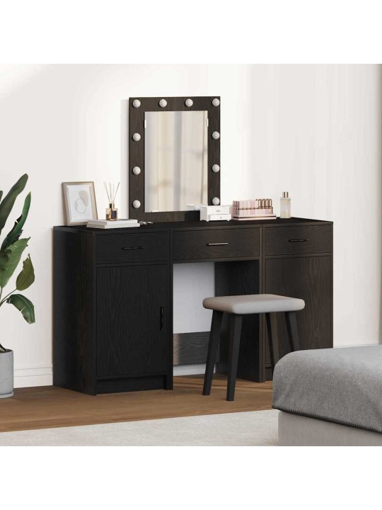 Tualettlaud sahtliga 3 tk must 50 x 41 x 135 cm tehispuit