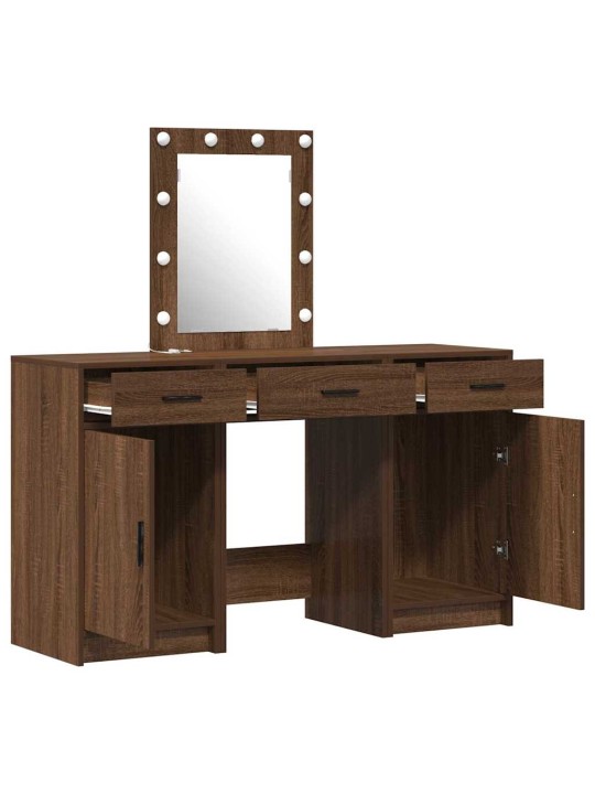Tualettlaud sahtliga 3 tk pruun 50 x 41 x 135 cm tehispuit