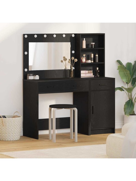 Tualettlaud sahtliga 2 tk must 78.5 x 41 x 135 cm tehispuit