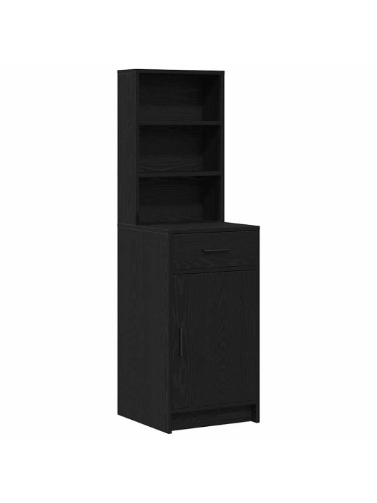 Tualettlaud sahtliga 2 tk must 78.5 x 41 x 135 cm tehispuit
