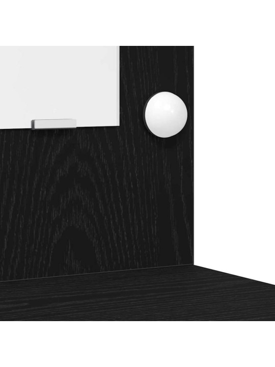 Tualettlaua komplekt 3 tk must tamm 50 x 41 x 135 cm tehispuit