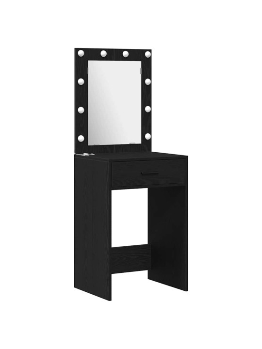 Tualettlaua komplekt 3 tk must tamm 50 x 41 x 135 cm tehispuit