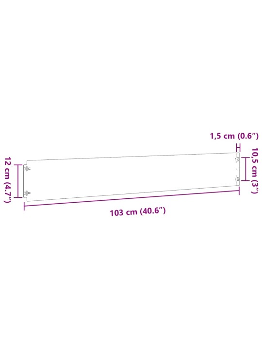 MURUÄÄRED 30 TK 15X103 CM ROOSTEVABA TERAS