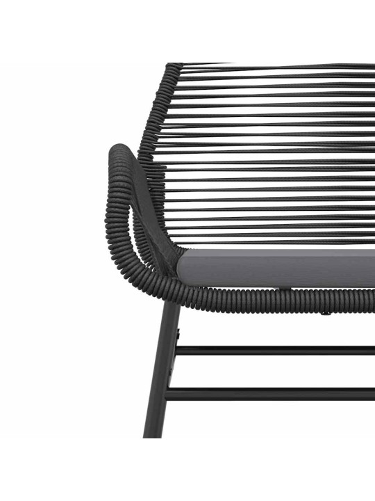 3-OSALINE AIAMÖÖBLI KOMPLEKT PATJADEGA, MUST, POLÜROTANG KLAAS
