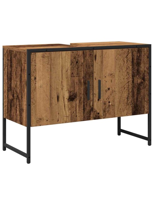 Vannitoa mööblikomplekt uksega 2 tk pruun 80 x 33 x 60 cm tehispuit