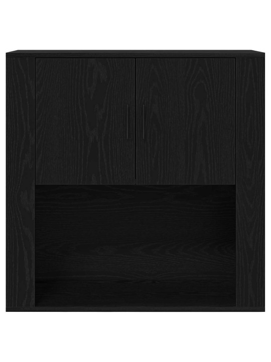 Kõrvalhoone sahtliga must tamm 80 x 33 x 150 cm tehispuit