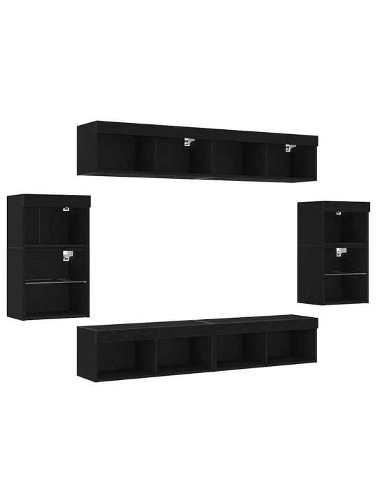 Hõljuvad riiulid 2 tk must tamm 40x28,5x40 cm mdf-st