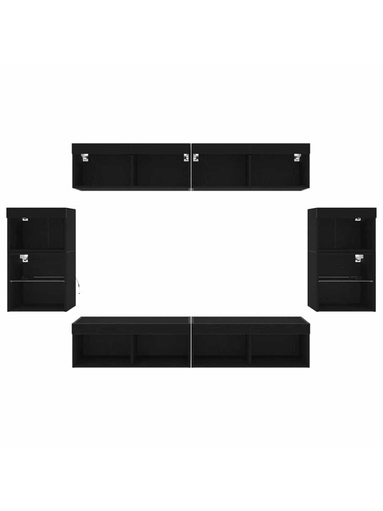 Hõljuvad riiulid 2 tk must tamm 40x28,5x40 cm mdf-st