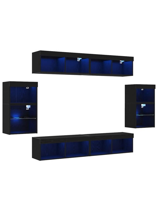 Hõljuvad riiulid 2 tk must tamm 40x28,5x40 cm mdf-st