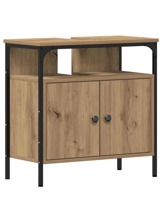 Vannitoa valamud uksega 3 tk pruun 80 x 30 x 60 cm tehispuit