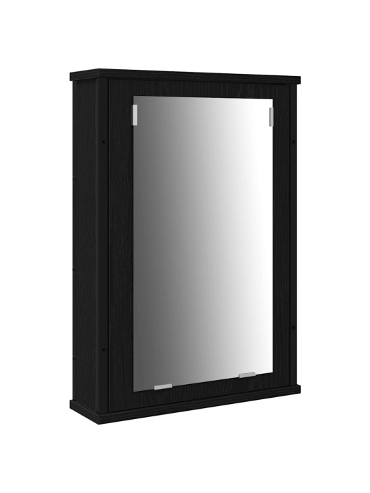 Vannitoa valamud uksega 3 tk must 80 x 30 x 60 cm tehispuit