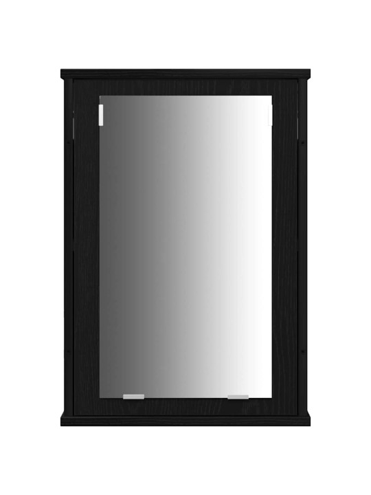 Vannitoa valamud uksega 3 tk must 80 x 30 x 60 cm tehispuit