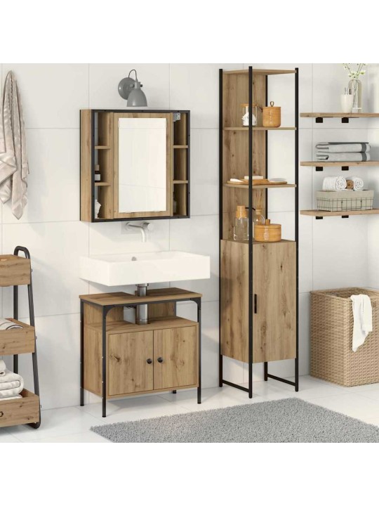 Vannitoa kapikomplekt 3 tk käsitöötamm 33 x 33 x 185.5 cm