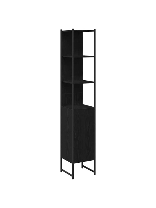 Vannitoa mööblikomplekt 4 tk must tamm 33 x 33 x 185.5 cm tehispuit
