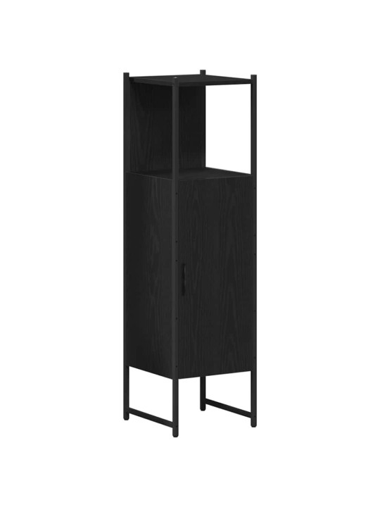 Vannitoa mööblikomplekt 4 tk must tamm 33 x 33 x 185.5 cm tehispuit