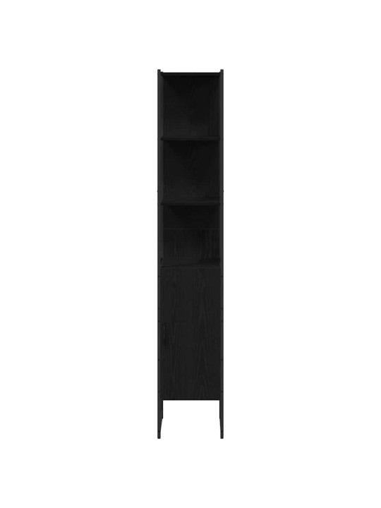 Vannitoa mööblikomplekt 4 tk must tamm 33 x 33 x 185.5 cm tehispuit