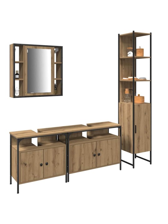 Vannitoa kapikomplekt 4 tk käsitöötamm 33 x 33 x 185.5 cm