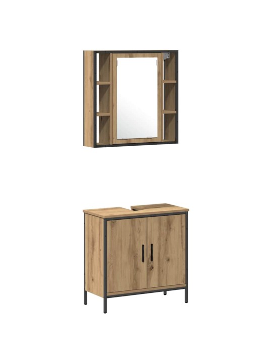 Vannitoa mööblikomplekt 4 tk pruun 33 x 33 x 185.5 cm tehispuit