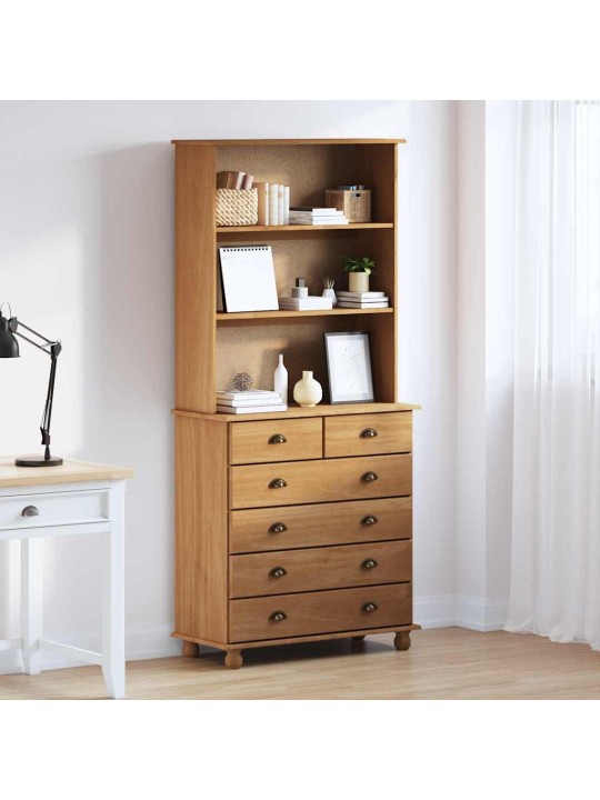 Konsoollaud sahtliga pruun 91 x 40 x 200.5 cm männipuit