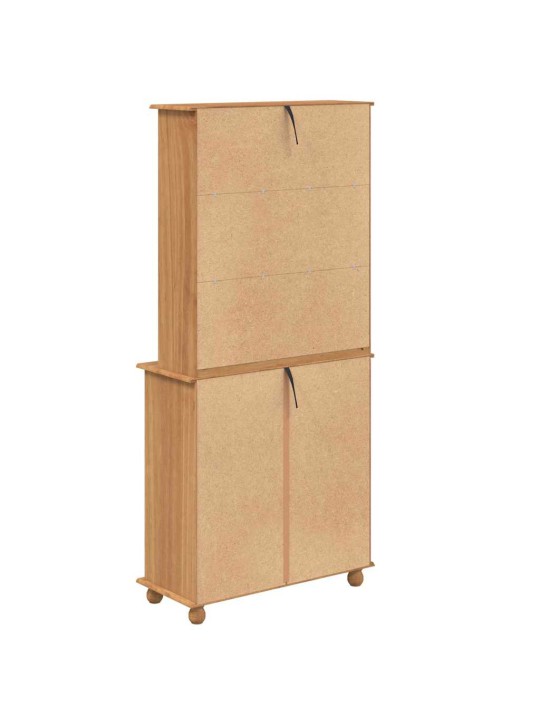 Konsoollaud sahtliga pruun 91 x 40 x 200.5 cm männipuit