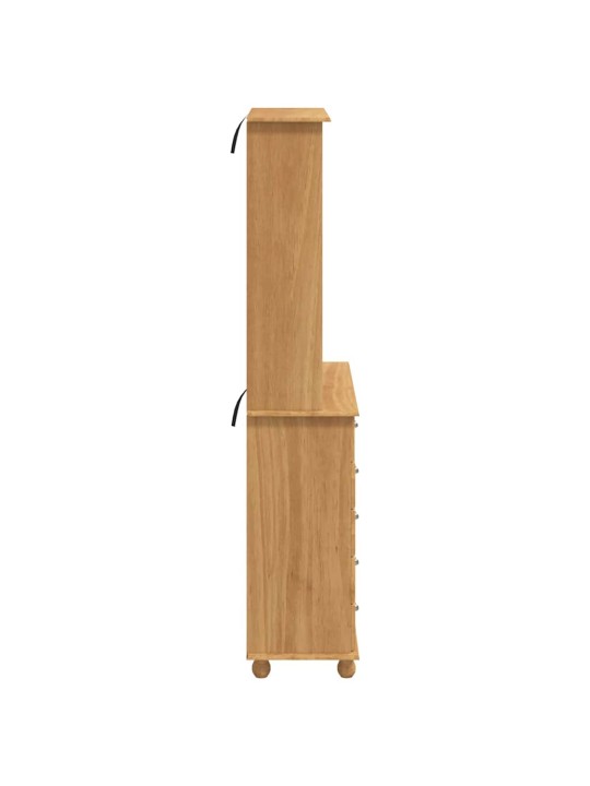 Konsoollaud sahtliga pruun 91 x 40 x 200.5 cm männipuit