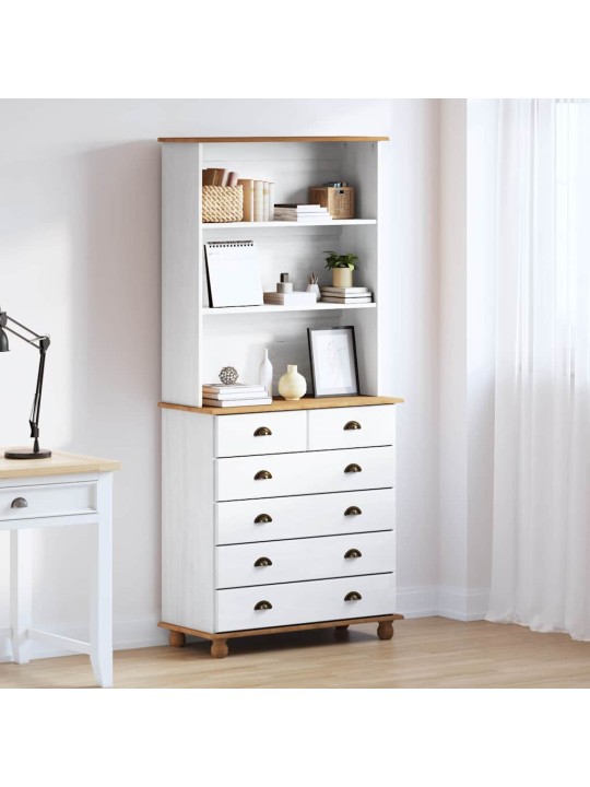 Konsoollaud sahtliga valge 91 x 40 x 200.5 cm männipuit