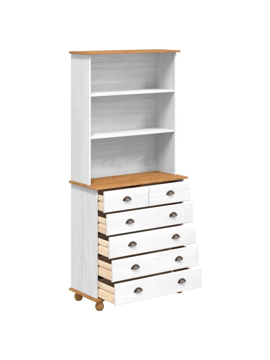 Konsoollaud sahtliga valge 91 x 40 x 200.5 cm männipuit